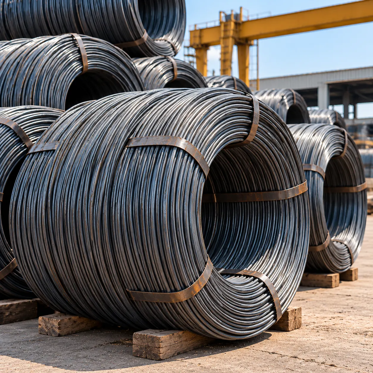Coiled steel wire rod